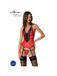 PASSION - CORSETTO PEONIA LINEA EROTICA ROSSO S/M