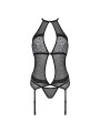 PASSION - CORSETTO SATARA LINEA EROTICA NERO S/M