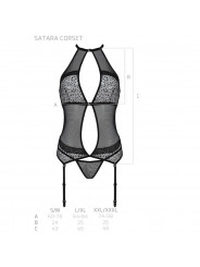 PASSION - CORSETTO SATARA LINEA EROTICA NERO S/M