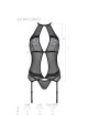 PASSION - CORSETTO SATARA LINEA EROTICA NERO S/M