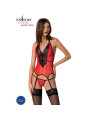 PASSION - CORSETTO PEONIA LINEA EROTICA ROSSO L/XL