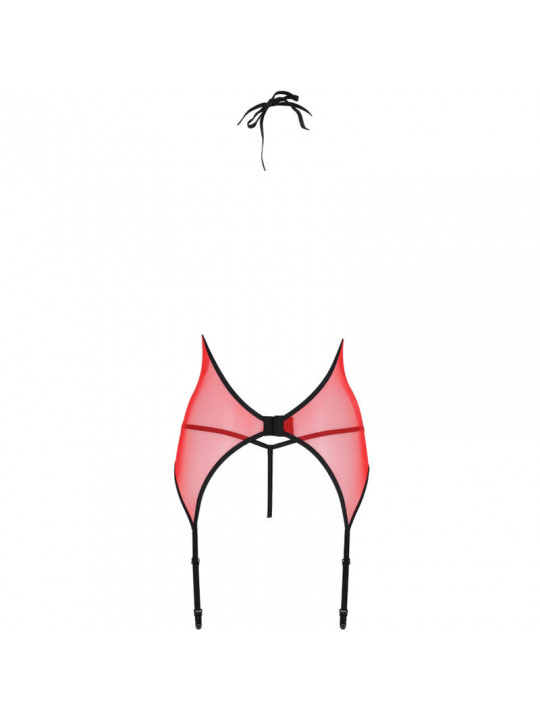 PASSION - CORSETTO PEONIA LINEA EROTICA ROSSO L/XL