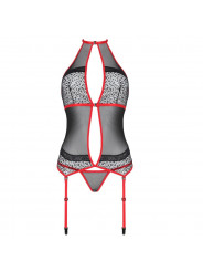 PASSION - CORSETTO SATARA LINEA EROTICA ROSSO S/M