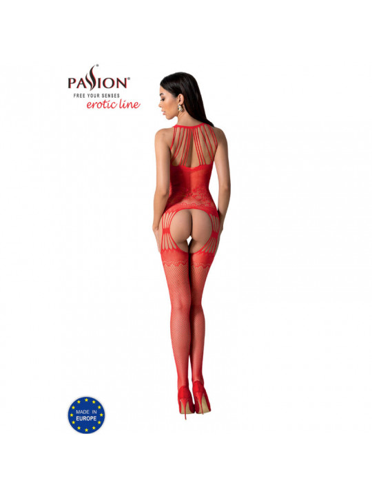 PASSION - BS095 BODYSTOCK ROSSO TAGLIA UNICA