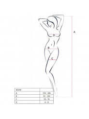 PASSION - BS098 BODYSTOCKING BIANCO TAGLIA UNICA