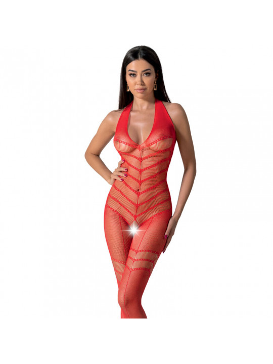 PASSION - BODYSTOCKING BS100 ROSSO TAGLIA UNICA