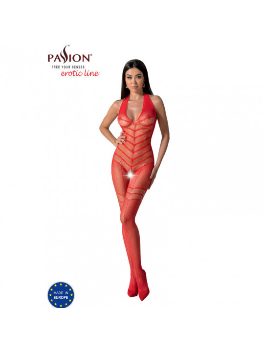 PASSION - BODYSTOCKING BS100 ROSSO TAGLIA UNICA