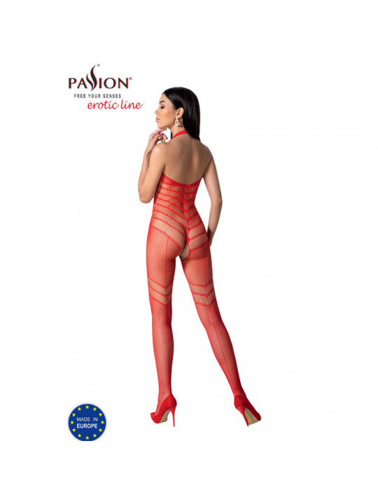 PASSION - BODYSTOCKING BS100 ROSSO TAGLIA UNICA