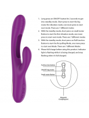 INTENSE - APOLO VIBRATORE MULTIFUNZIONE RICARICABILE 7 VIBRAZIONI CON LINGUA OSCILLANTE VIOLA