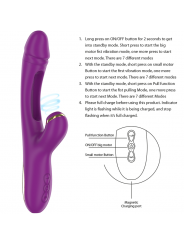 INTENSE - ATENEO VIBRATORE MULTIFUNZIONE RICARICABILE 7 VIBRAZIONI CON LINGUA OSCILLANTE E SUCCHIARE VIOLA