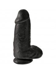 KING COCK - PENE REALISTICO PASSODATO 23 CM NERO