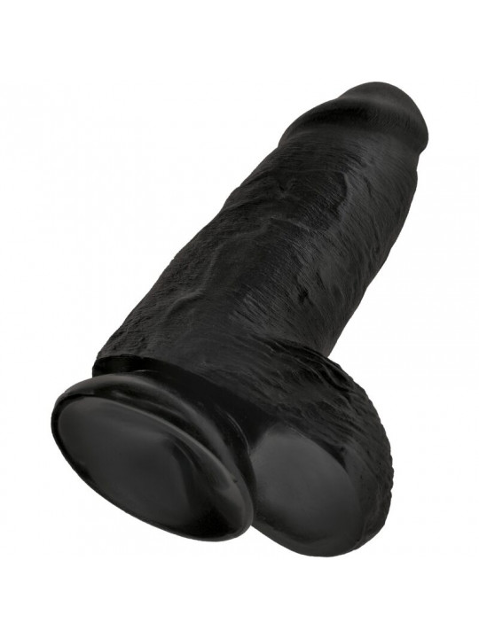 KING COCK - PENE REALISTICO PASSODATO 23 CM NERO