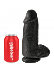 KING COCK - PENE REALISTICO PASSODATO 23 CM NERO