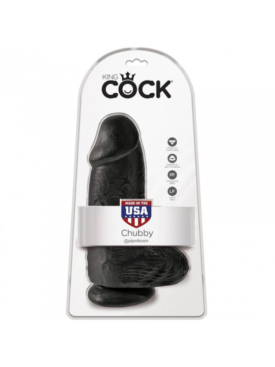 KING COCK - PENE REALISTICO PASSODATO 23 CM NERO