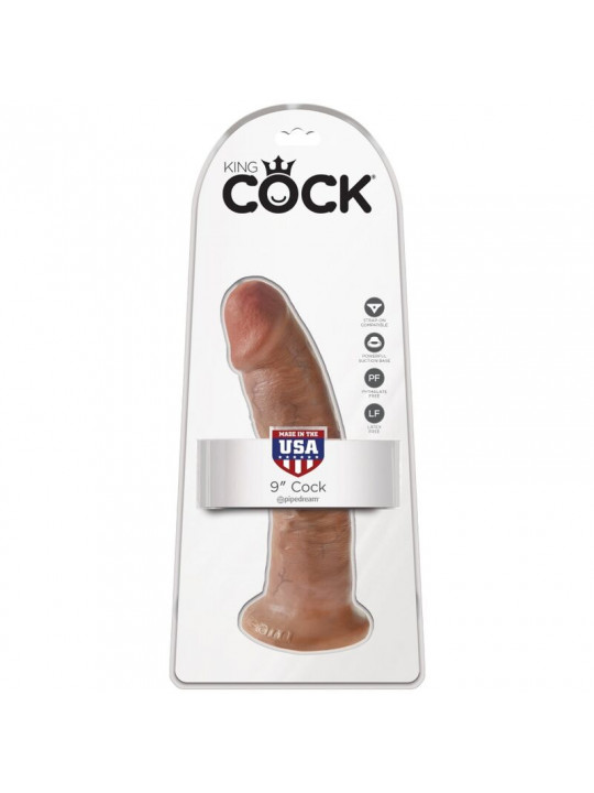 KING COCK - PENE REALISTICO 21.7 CM CARAMEL