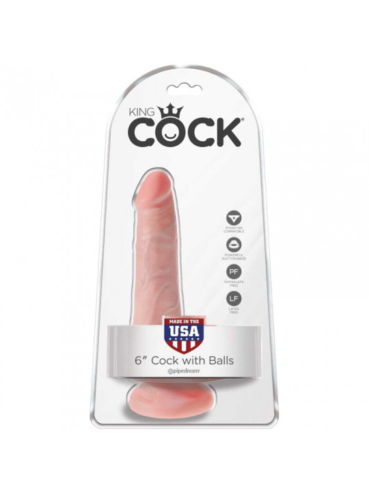 KING COCK - PENE REALISTICO CON SFERE 13.5 CM LEGGERO