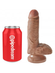 KING COCK - PENE REALISTICO CON SFERE 13.2 CM CARAMEL