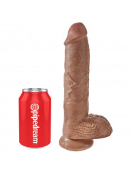 KING COCK - PENE REALISTICO CON SFERE 19.8 CM CARAMEL