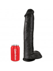 KING COCK - PENE REALISTICO CON SFERE 34.2 CM NERO