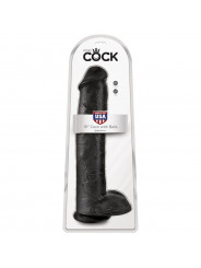 KING COCK - PENE REALISTICO CON SFERE 34.2 CM NERO