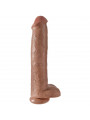 KING COCK - PENE REALISTICO CON SFERE 34.2 CM CARAMEL