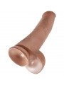 KING COCK - PENE REALISTICO CON SFERE 34.2 CM CARAMEL