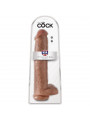 KING COCK - PENE REALISTICO CON SFERE 34.2 CM CARAMEL