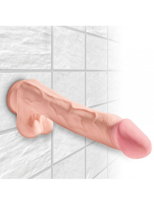 KING COCK - PENE REALISTICO CON SFERE 3D 24.8 CM LUCE