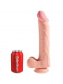 KING COCK - PENE REALISTICO CON SFERE 3D 24.8 CM LUCE