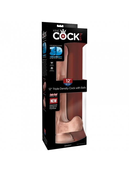 KING COCK - PENE REALISTICO CON SFERE 3D 24.8 CM LUCE