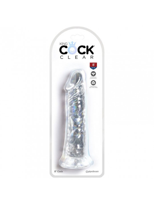 KING COCK - PENE REALISTICO CHIARO 19.7 CM TRASPARENTE