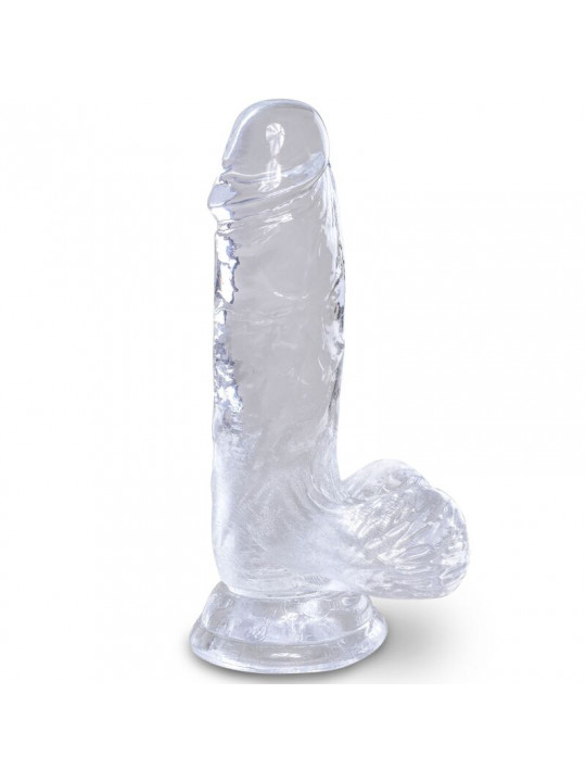 KING COCK - CLEAR PENE REALISTICO CON SFERE 10.1 CM TRASPARENTE