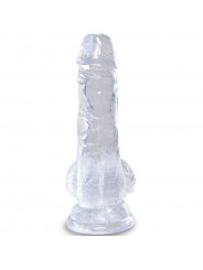 KING COCK - CLEAR PENE REALISTICO CON SFERE 10.1 CM TRASPARENTE