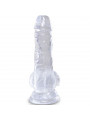 KING COCK - CLEAR PENE REALISTICO CON SFERE 10.1 CM TRASPARENTE