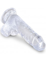 KING COCK - CLEAR PENE REALISTICO CON SFERE 10.1 CM TRASPARENTE