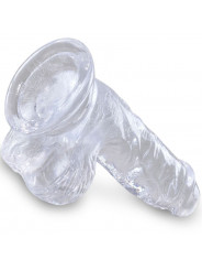 KING COCK - CLEAR PENE REALISTICO CON SFERE 10.1 CM TRASPARENTE