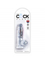 KING COCK - CLEAR PENE REALISTICO CON SFERE 10.1 CM TRASPARENTE