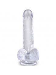 KING COCK - CLEAR PENE REALISTICO CON SFERE 13.5 CM TRASPARENTE