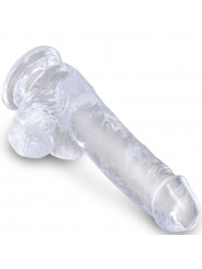 KING COCK - CLEAR PENE REALISTICO CON SFERE 13.5 CM TRASPARENTE