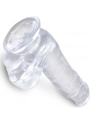 KING COCK - CLEAR PENE REALISTICO CON SFERE 13.5 CM TRASPARENTE