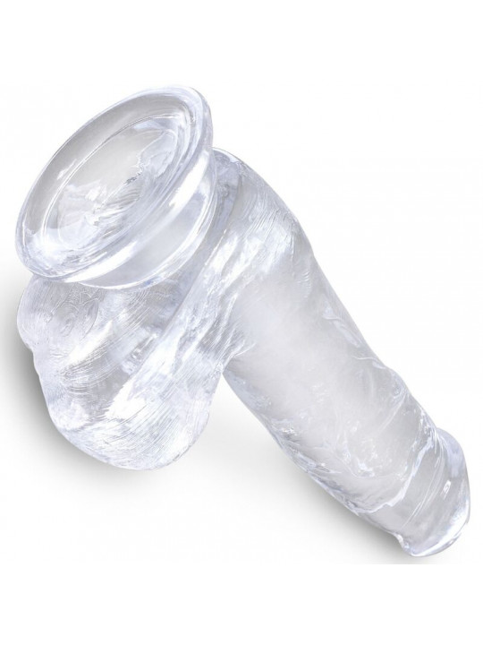 KING COCK - CLEAR PENE REALISTICO CON SFERE 13.5 CM TRASPARENTE