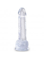 KING COCK - CLEAR PENE REALISTICO CON SFERE 15.2 CM TRASPARENTE