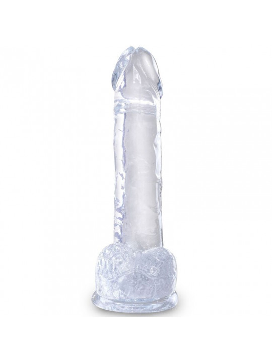 KING COCK - CLEAR PENE REALISTICO CON SFERE 15.2 CM TRASPARENTE