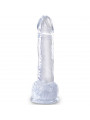 KING COCK - CLEAR PENE REALISTICO CON SFERE 15.2 CM TRASPARENTE