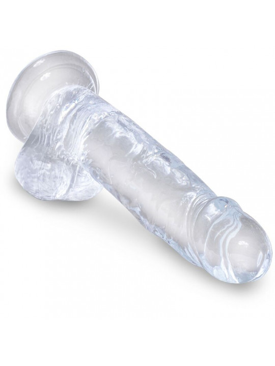 KING COCK - CLEAR PENE REALISTICO CON SFERE 15.2 CM TRASPARENTE