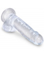 KING COCK - CLEAR PENE REALISTICO CON SFERE 15.2 CM TRASPARENTE