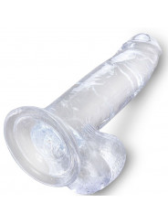 KING COCK - CLEAR PENE REALISTICO CON SFERE 15.2 CM TRASPARENTE