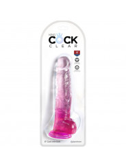 KING COCK - CLEAR PENE REALISTICO CON SFERE 16.5 CM ROSA