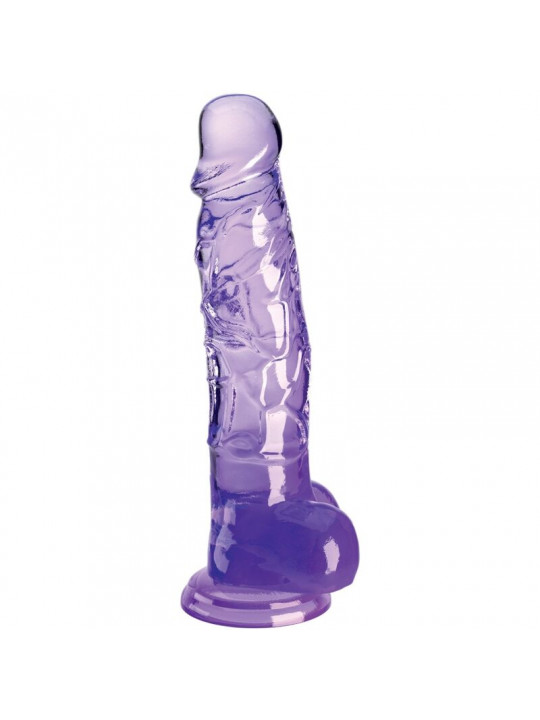 KING COCK - CLEAR PENE REALISTICO CON SFERE 16.5 CM VIOLA