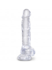 KING COCK - CLEAR PENE REALISTICO CON SFERE 16.5 CM TRASPARENTE